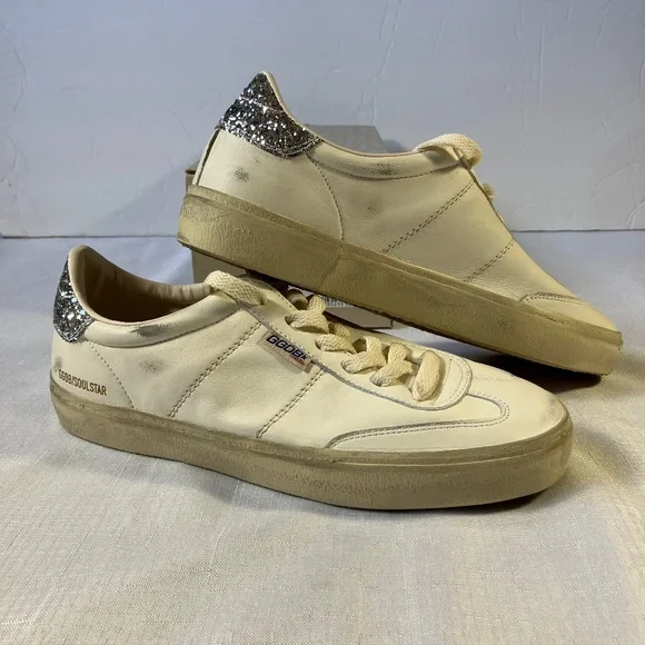 NIB! Golden Goose Limited Edition Soul Star Glitter Heel Sneakers, Size 40 - Picture 4 of 14